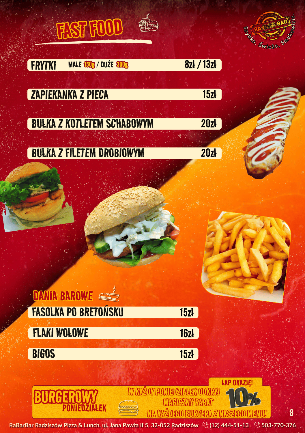 photo of the menu
